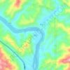 余村 topographic map, elevation, terrain