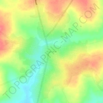 Ago Are topographic map, elevation, terrain