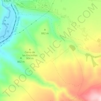 Barcinas topographic map, elevation, terrain