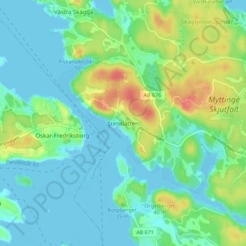 Stenslätten topographic map, elevation, terrain
