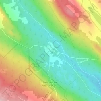 Mörkret topographic map, elevation, terrain