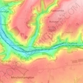 Browns Hill topographic map, elevation, terrain