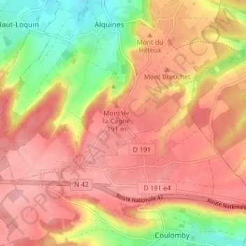 Le Fromentel topographic map, elevation, terrain