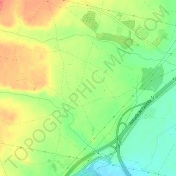 Cansina topographic map, elevation, terrain