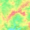 La Roulandière topographic map, elevation, terrain