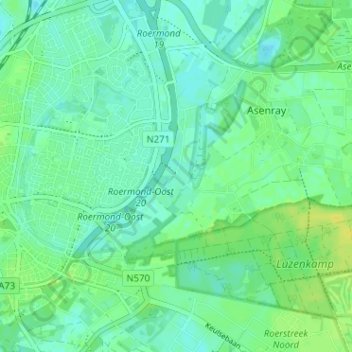 Straat topographic map, elevation, terrain