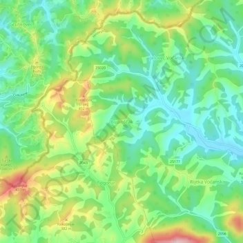 Budinščak topographic map, elevation, terrain
