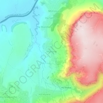 Moriting topographic map, elevation, terrain