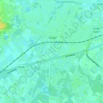 Kevelhammerhoek topographic map, elevation, terrain