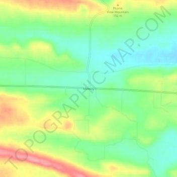 Midway topographic map, elevation, terrain