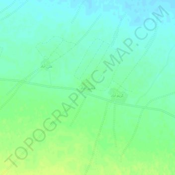 Moinabad topographic map, elevation, terrain