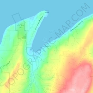 Seabeck topographic map, elevation, terrain