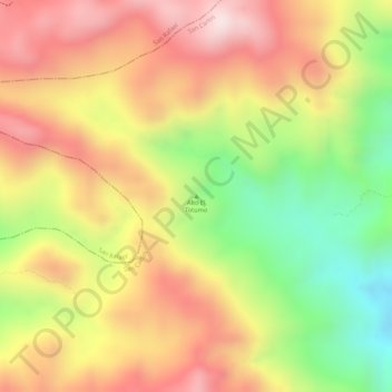 Alto El Totumo topographic map, elevation, terrain