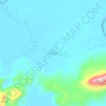 Ban Soy topographic map, elevation, terrain