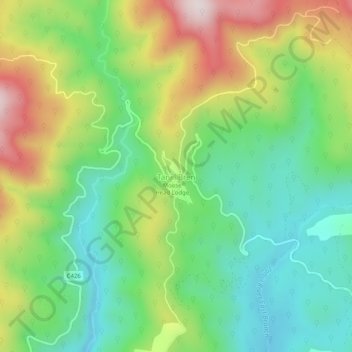 Tanjil Bren topographic map, elevation, terrain