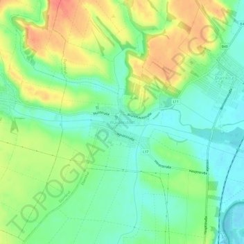 Waidendorf topographic map, elevation, terrain