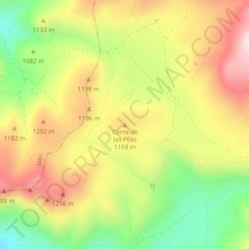 Cerro de las Pilas topographic map, elevation, terrain