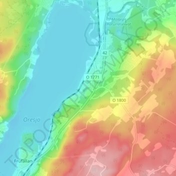 Sparsör topographic map, elevation, terrain