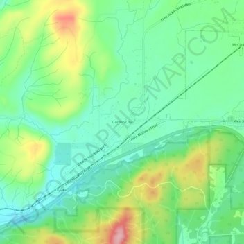 Garden City topographic map, elevation, terrain