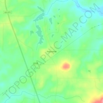 Pattonfield topographic map, elevation, terrain