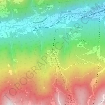 Marilleva topographic map, elevation, terrain