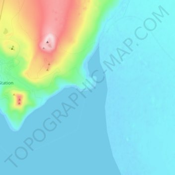 Scott Base topographic map, elevation, terrain