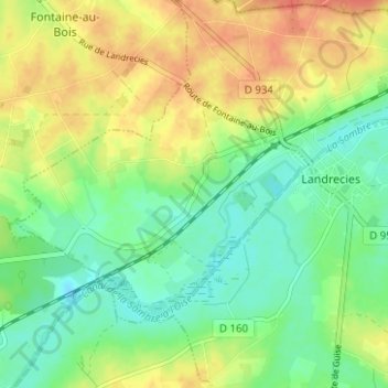 Happegarbes topographic map, elevation, terrain
