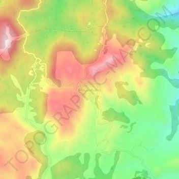 Magouliana topographic map, elevation, terrain