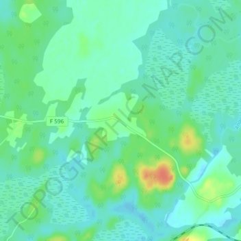 Hakarp topographic map, elevation, terrain