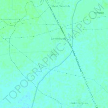 Jalan topographic map, elevation, terrain