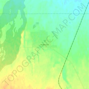 Anderson topographic map, elevation, terrain
