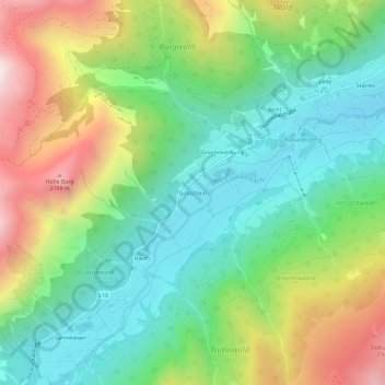 Galtschein topographic map, elevation, terrain