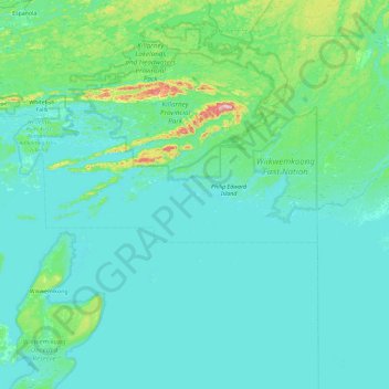 Anchor Island topographic map, elevation, terrain