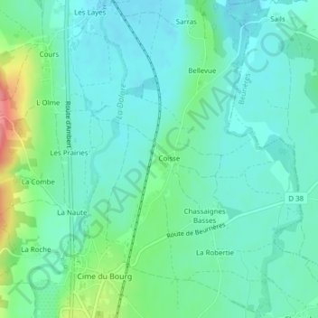 Montis topographic map, elevation, terrain