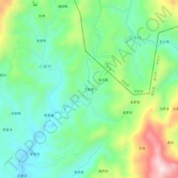 丁家楼 topographic map, elevation, terrain