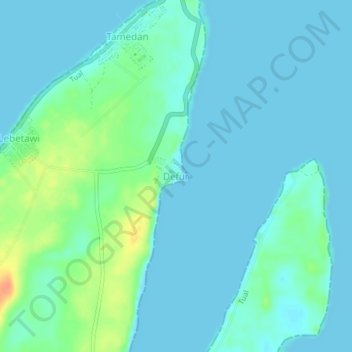 Defur topographic map, elevation, terrain