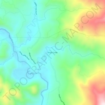 Maple Creek topographic map, elevation, terrain