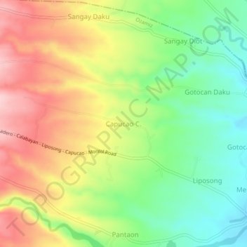 Capucao C. topographic map, elevation, terrain