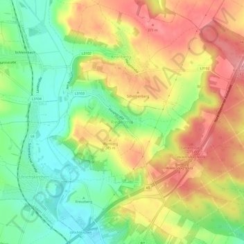Riedenthal topographic map, elevation, terrain