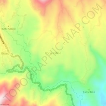 Kope Palian topographic map, elevation, terrain