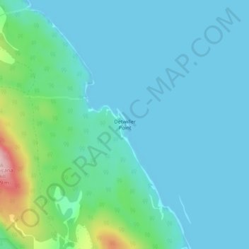 Detwiller Point topographic map, elevation, terrain