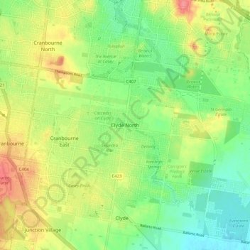 Clyde North topographic map, elevation, terrain