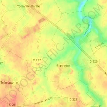 Les Trois Fermes topographic map, elevation, terrain