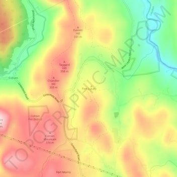 Fort Lucas topographic map, elevation, terrain