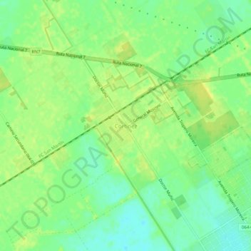 Cortínez topographic map, elevation, terrain