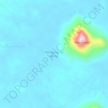 Kampung Sg Aping topographic map, elevation, terrain