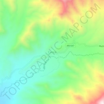 Cunca topographic map, elevation, terrain