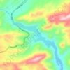Harandeh topographic map, elevation, terrain