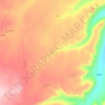 Changzi topographic map, elevation, terrain