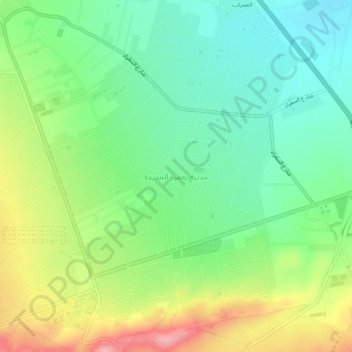 Yaffour topographic map, elevation, terrain